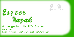 eszter mazak business card